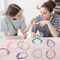 300Pcs Gold Letter Beads T 4X7mm Individual Round Alphabet Beads for Friendship Bracelets Making